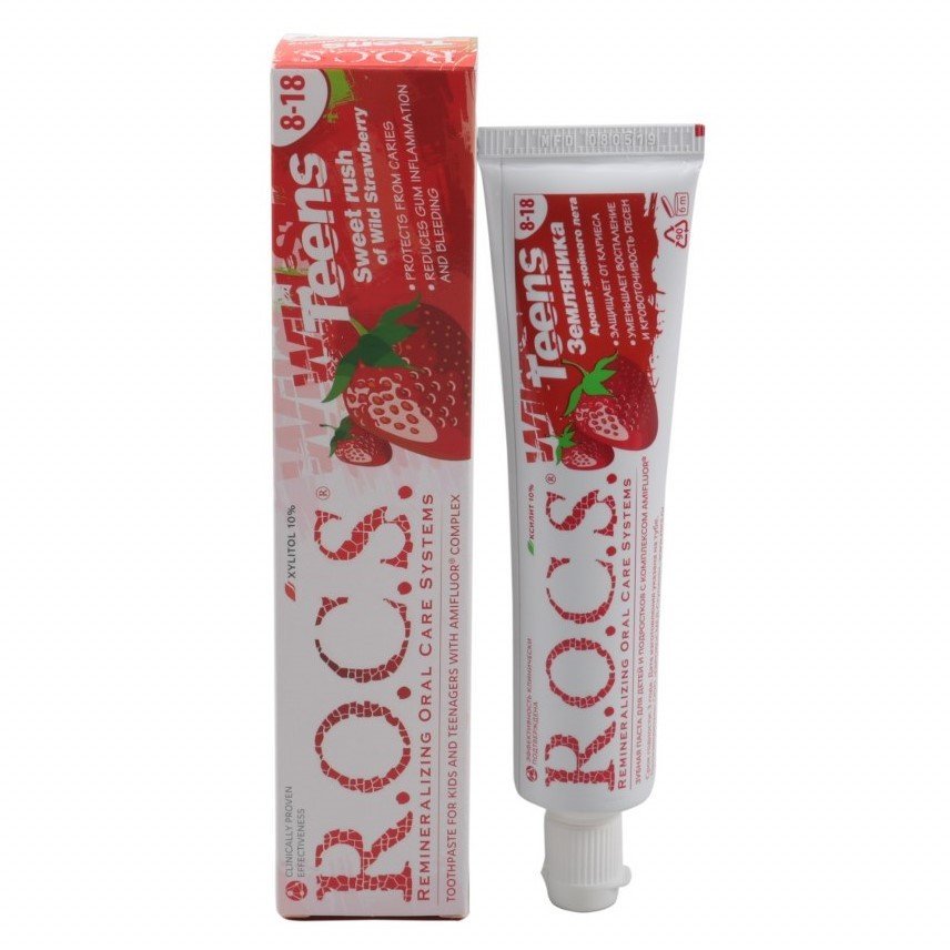Rocs Teens 8-18 Yaş Diş Macunu-Yaban Çileği