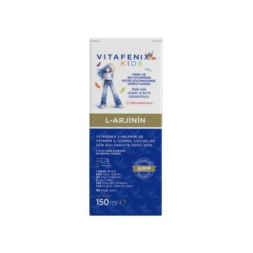Vitafenix Çocuklar İçin 500 mg L-Arjinin İçeren C Vitaminli Sıvı Takviye Edici Gıda 150 ml