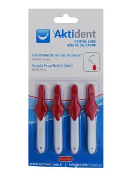 Aktident Arayüz Fırça Seti 0,50 mm Kırmızı 4 Adet