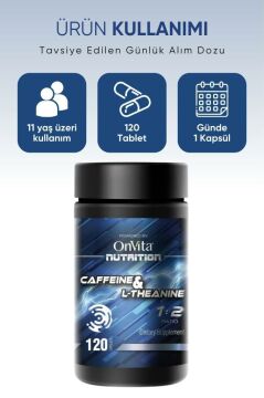 Onvita Nutrition Caffeine & L-Theanine Aminoasit 120 Kapsül