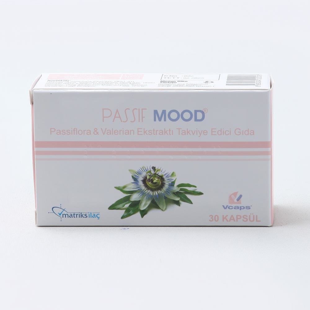 Passif Mood Passiflora Valerian Takviye Edici Gıda 30 Kapsül