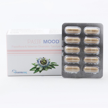 Passif Mood Passiflora Valerian Takviye Edici Gıda 30 Kapsül