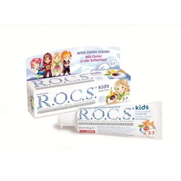 Rocs Kids 3-7 Floridsiz Diş Macunu - Meyve Külahı Tadında 35 ml