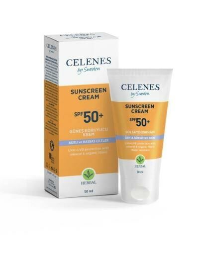 Celenes By Sweden Herbal Kuru ve Hassas Cilt Güneş Koruyucu Krem 50 ml