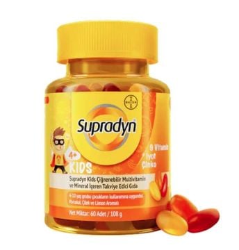 Supradyn Kids Çiğnenebilir Takviye Edici Gıda 60 Adet