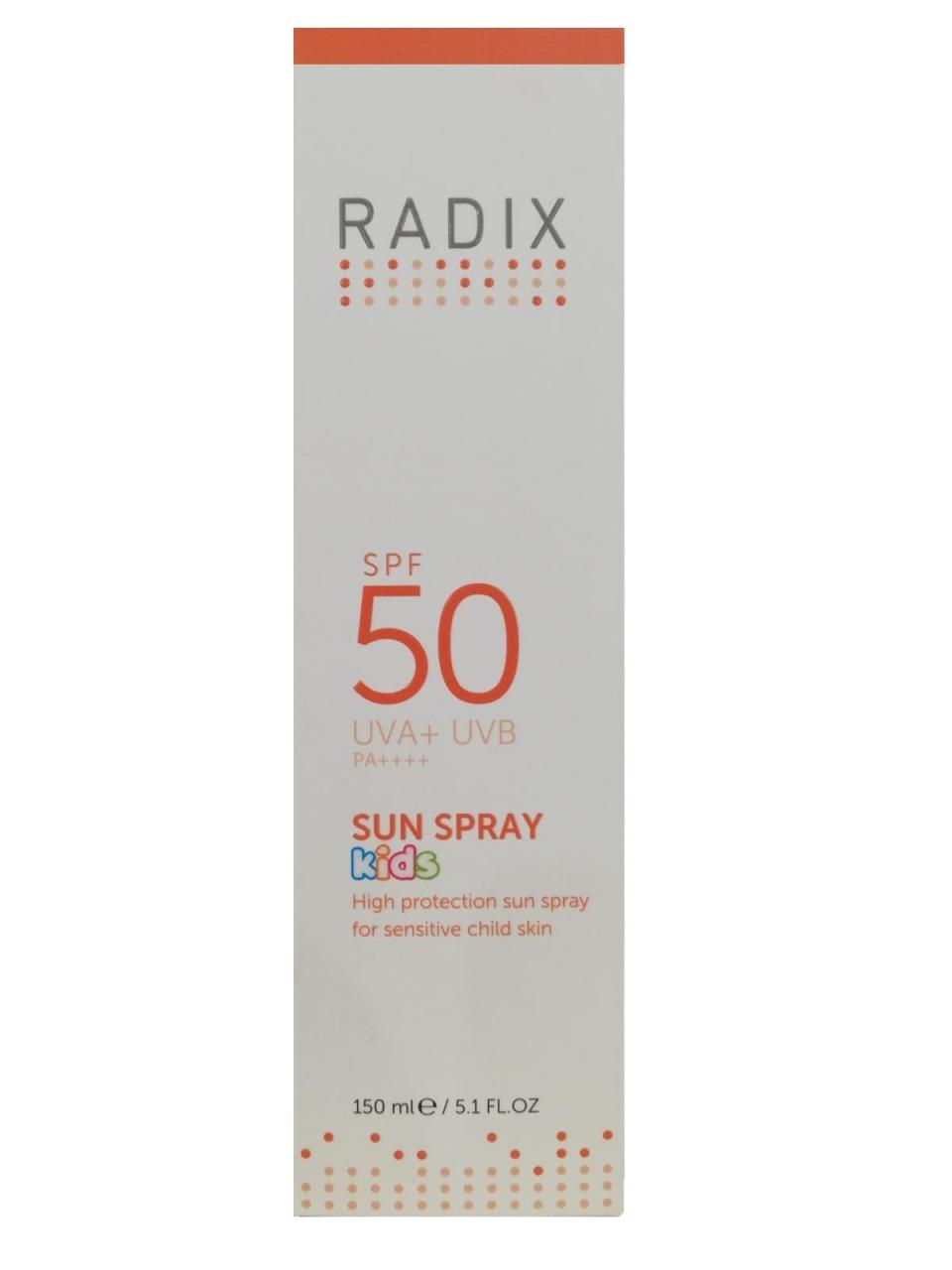 Radix Sun Kids Hassas Çocuk Cildi Güneş Koruyucu Spreyi 150 ml