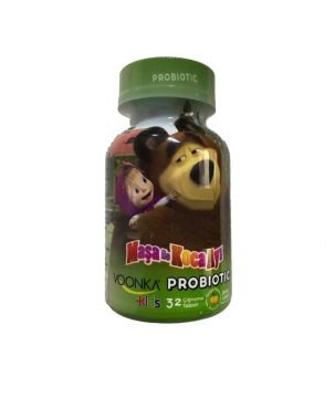 Voonka Kids Maşa Ve Koca Ayı Probiotik Kayısı Aromalı 32 Çiğneme Tableti