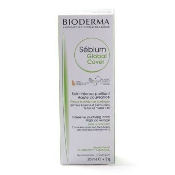 Bioderma Sebium Global Cover Akne-Siyah Noktalı Ciltler İçin Krem 30 ml