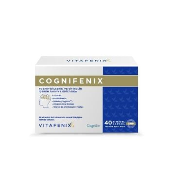 Vitafenix Cognifenix Fosfotidilserin ve Sitikolin İçeren Takviye Edici Gıda 40 Bitkisel Kapsül