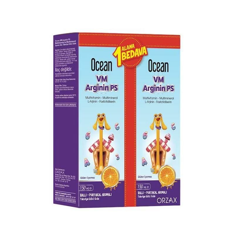 Ocean VM Arjinin PS Sıvı Takviye Edici Gıda 150 ml 1 Alana 1 Bedava