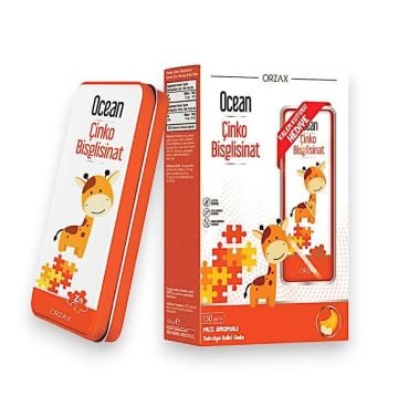 Orzax Ocean Çinko Bisglisinat Takviye Edici Gıda 150 ml Kalem Kutusu Hediyeli