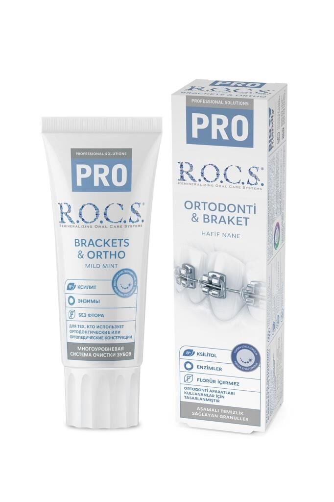 Rocs Pro Ortho-Bracket Hafif Naneli Diş Macunu 60 ml