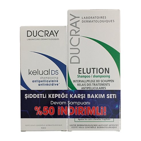 Ducray Kelual Ds 100 ml Şampuan + Ducray Elution 200 ml Şampuan %50 İndirimli