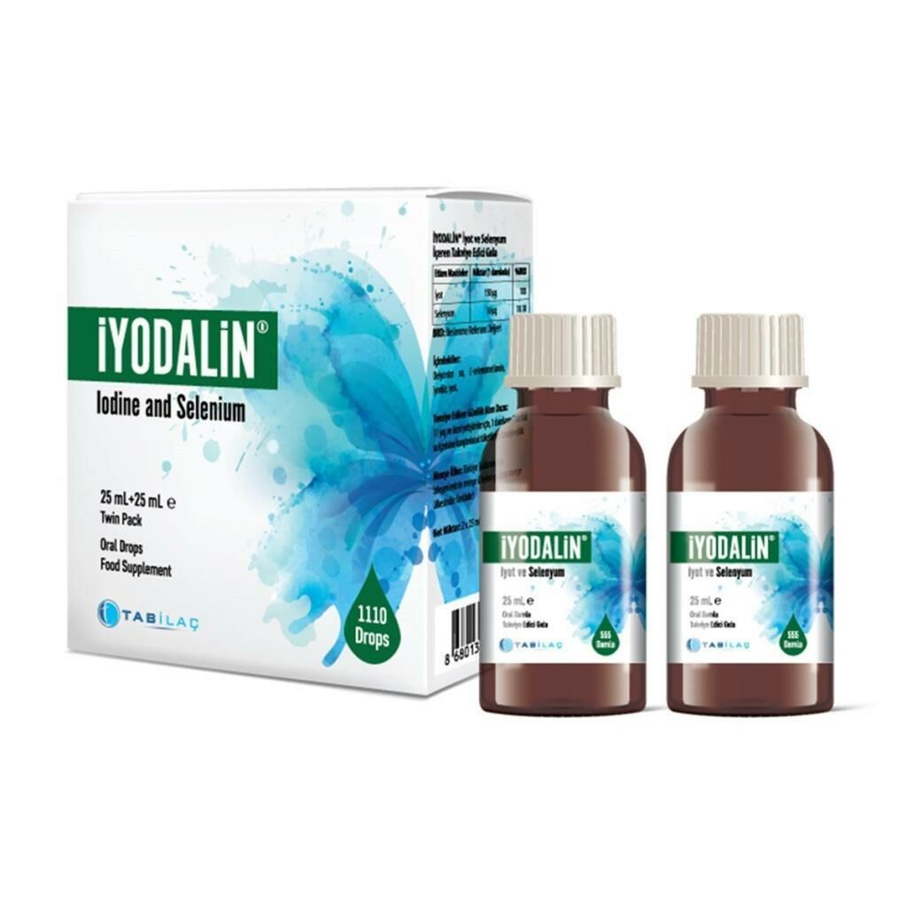 İyodalin İyot ve Selenyum içerikli Damla ikili 25ml + 25ml
