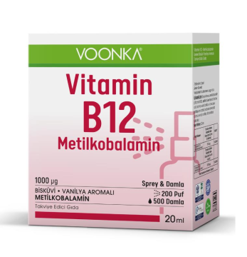 Voonka Vi̇tami̇n B12 Meti̇lkobalami̇n Damla & Spray 20 ml