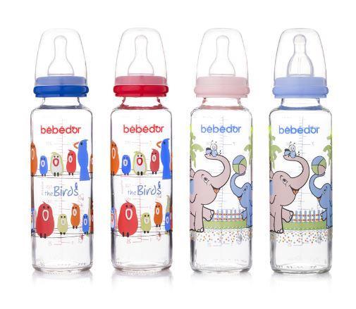 Bebedor desenli Cam Biberon 250ml