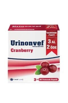 Urinonvef Cranberry 30 Kapsül - 3 Al 2 Öde