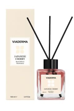Viaderma Kare Şişe Japon Kiraz Esası Bambu Çubuklu Oda Kokusu 100 ml