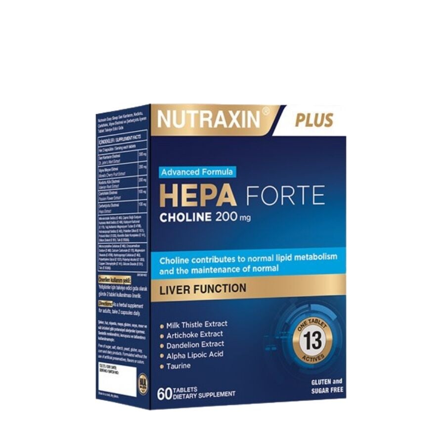 Nutraxin Hepa Forte Takviye Edici Gıda 60 Tablet