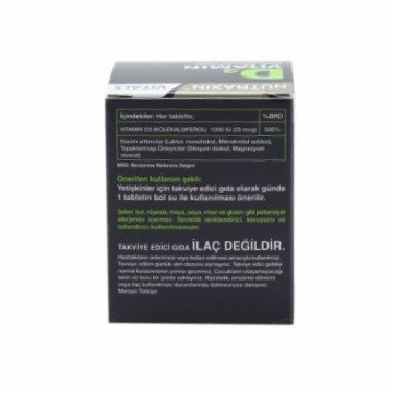 Nutraxin Vitamin D3 1000 IU 120 Tablet