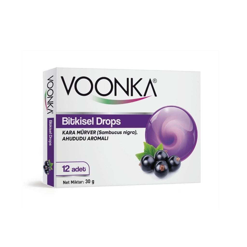 Voonka Pastil Kara Mürver Bitkisel Drops 12 li