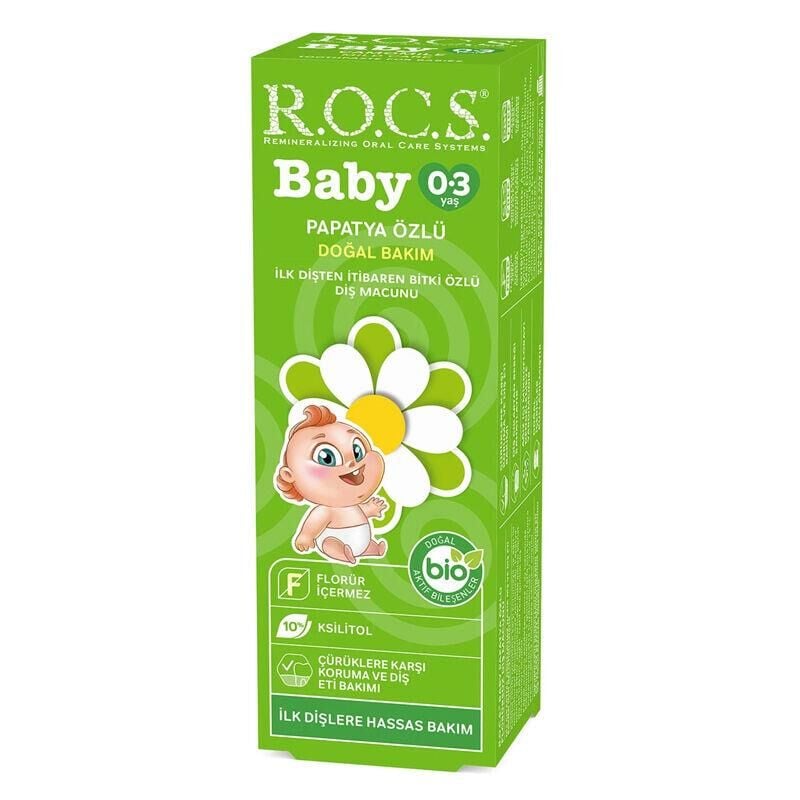 Rocs Baby Papatya Özlü Diş Macunu 0-3Yaş 35 ml