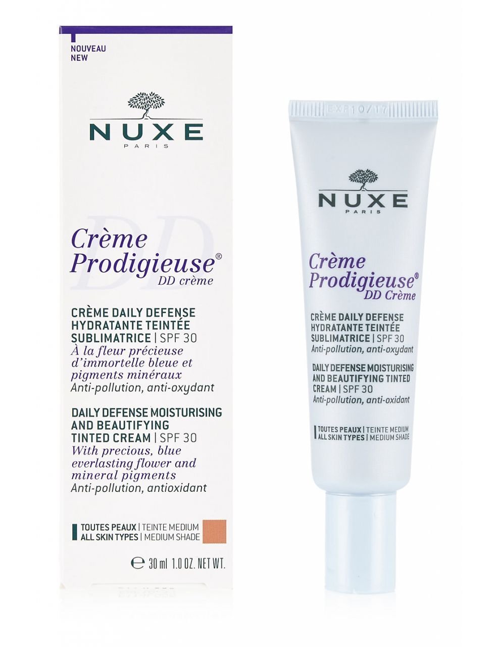 Nuxe Creme Prodigieuse DD Spf 30 (Medium) Günlük Koruyucu,Nemlendirici,Renk Düzenleyici Krem 30 ml