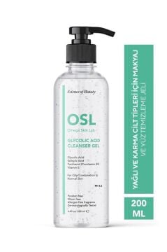 Osl Omega Skin Lab Glikolik Makyaj ve Yüz Temizleme Jeli 200 ml