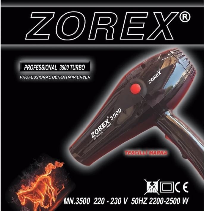 Zorex Profesyonel 3500 Turbo Saç Kurutma ve Fön Makinesi
