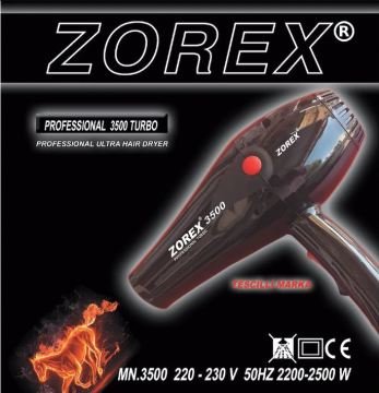 Zorex Profesyonel 3500 Turbo Saç Kurutma ve Fön Makinesi