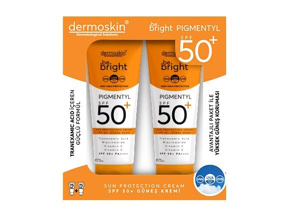 Dermoskin Be Bright Pigmentyl Spf 50+ 75 ml 2'li Paket Güneş Kremi