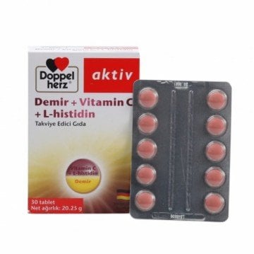 Doppelherz Aktiv Demir+Vitamin C+L-Histidin 30 Tablet