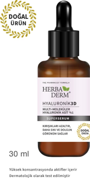Herbaderm Hyaluronik 3D Superserum Yüz Serumu 30 m