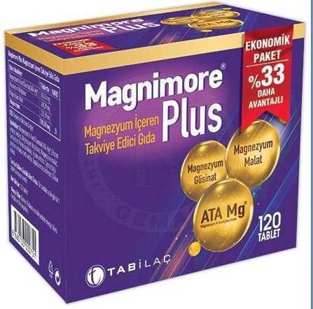Magnimore Plus Magnezyum İçeren Takviye Edici Gıda120 Tablet
