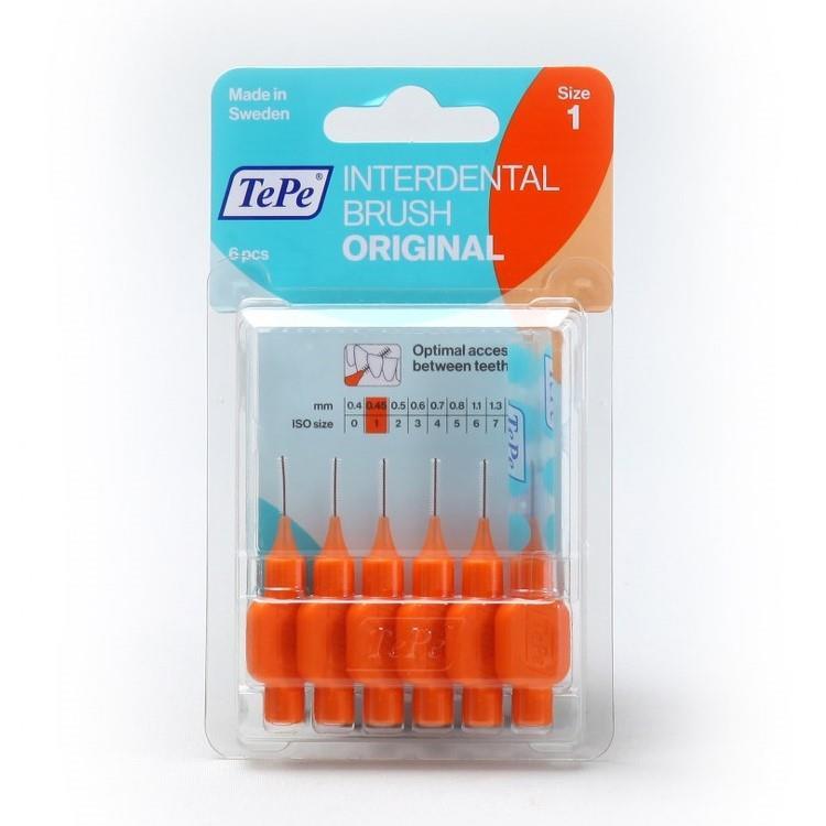 TePe Blister 6 lı Turuncu 0.45 mm Arayüz Fırçası