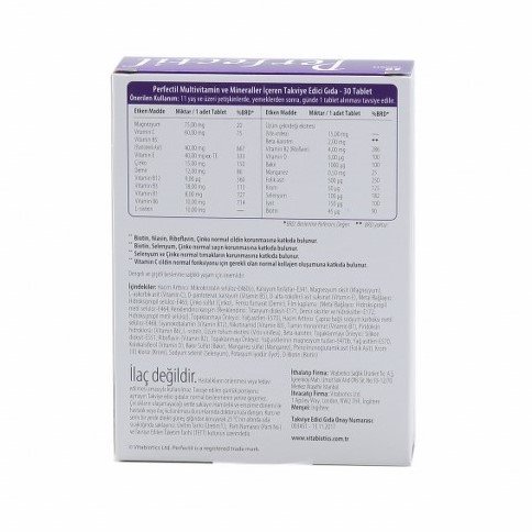 Perfectil 30 Tablet | Besin Takviyesi
