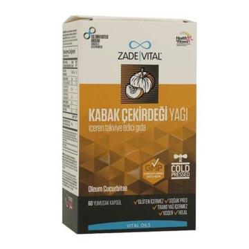 Zade Vital Kabak Çekirdeği Yağı Cucurmin 320 mg 60 Blister Kapsül