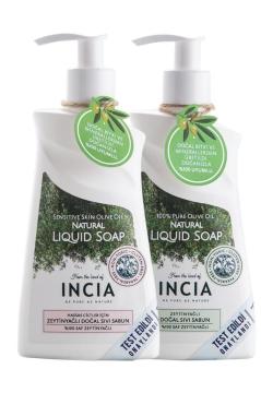 Incia Hassas Ciltler İçin Zeytinyağlı Doğal Sıvı Sabun 250 ml 2'li