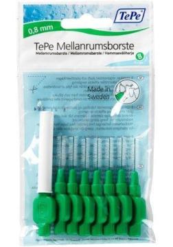 Tepe 0.8 mm Yeşil Ara Yüz Fırçaları 8 Li
