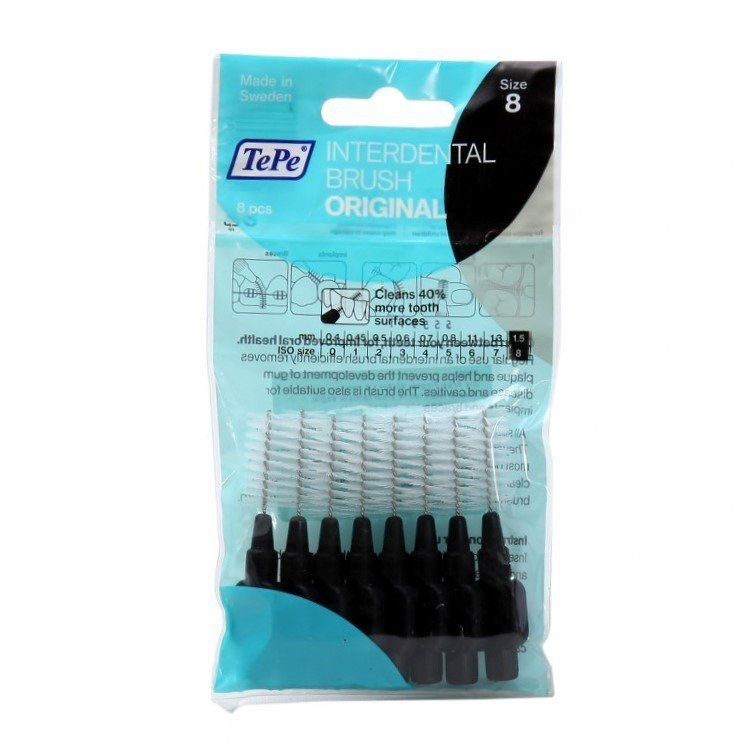 Tepe 1.5 mm Siyah Ara Yüz Fırçası 8 Li