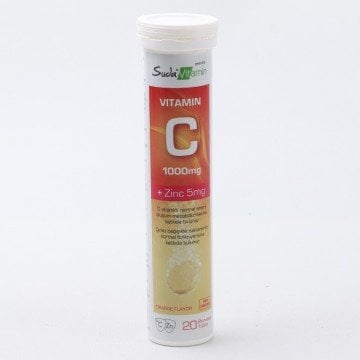 Suda Vitamin C Vitamini 1000 mg Portakal Aromalı 15 Efervesan Tablet