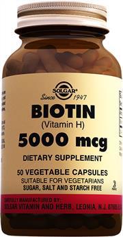 Solgar Biotin 5000 mg 50  Bitkisel Kapsül