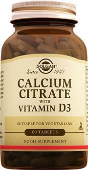 Solgar Calcium Citrate 250 mg (With Vitamin D3) 60 Tablet