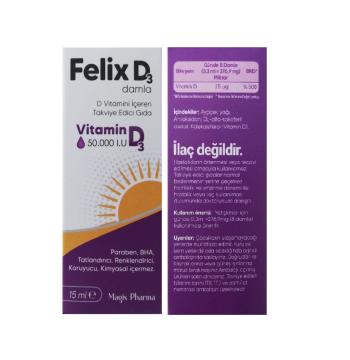 Felix D3 Vitamin D3 50.000 IU 15 ml Damla