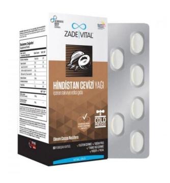 Zade Vital Hindistan Cevizi Yağı1000 mg 60 Yumuşak Kapsül