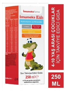 Imuneks Kids Multivitamin ve Mineraller İçeren Sıvı Takviye Edici Gıda 250 ml