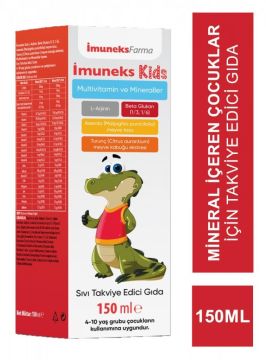 Imuneks Kids Multivitamin ve Mineraller İçeren Sıvı Takviye Edici Gıda 150 ml
