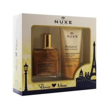 Nuxe Huile Prodigieuse Or Altın Parıltılı Kuru Yağ 100ml + Nuxe Prodigieux Huile De Douche Shower Oil Duş Yağı 200 ml