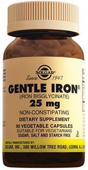Solgar Gentle Iron 25 mg 90 Bitkisel Kapsül