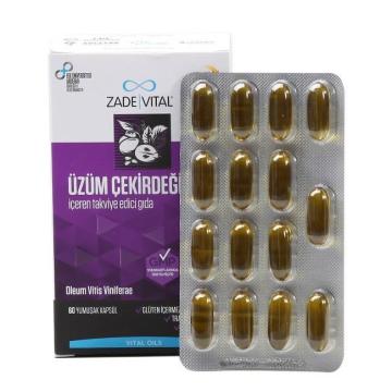 Zade Vital Üzüm Çekirdeği Yağı 500 mg 60 Blister Kapsül